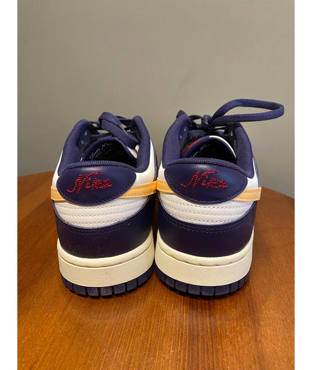 NIKE Фиолетовые кожаные низкие кроссовки / кеды, фото 5