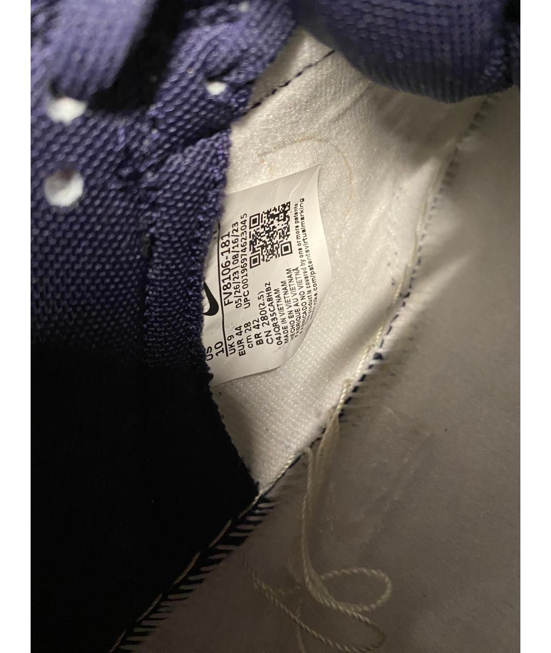 NIKE Фиолетовые кожаные низкие кроссовки / кеды, фото 6