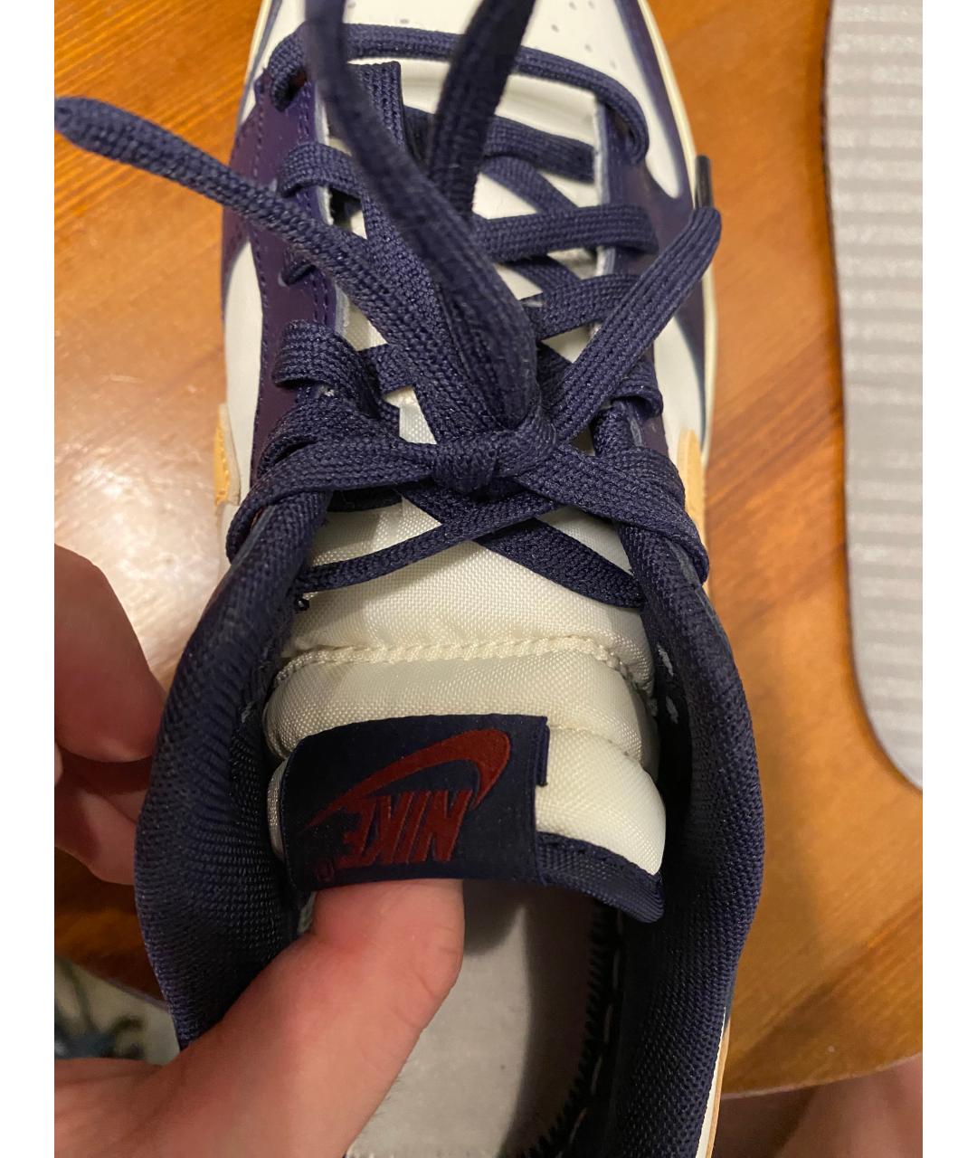 NIKE Фиолетовые кожаные низкие кроссовки / кеды, фото 8