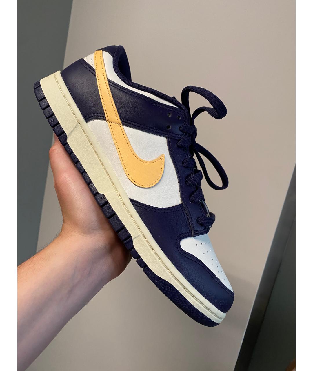 NIKE Фиолетовые кожаные низкие кроссовки / кеды, фото 7