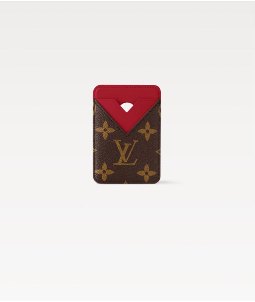 LOUIS VUITTON Коричневый кожаный кардхолдер, фото 5