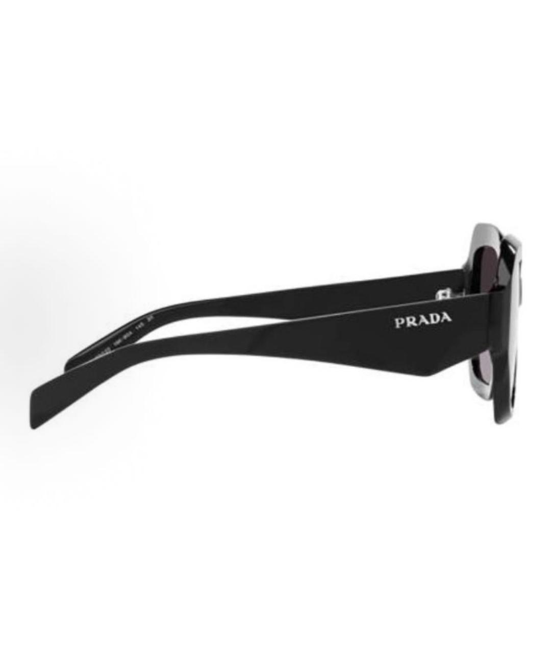 PRADA Черные пластиковые солнцезащитные очки, фото 3