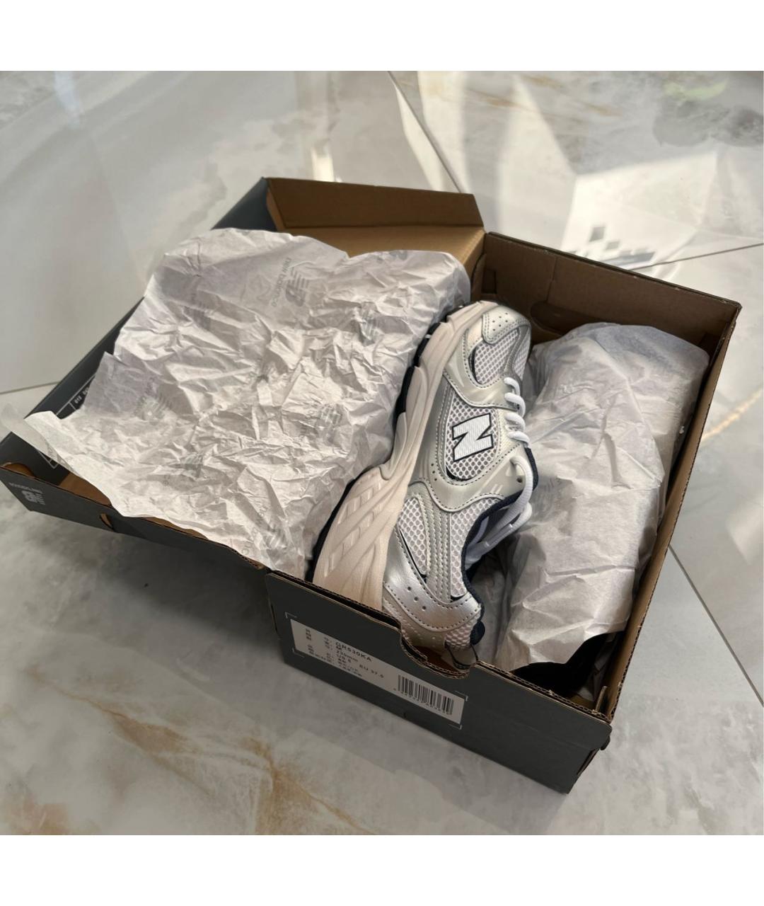 NEW BALANCE Серебряные кроссовки, фото 6