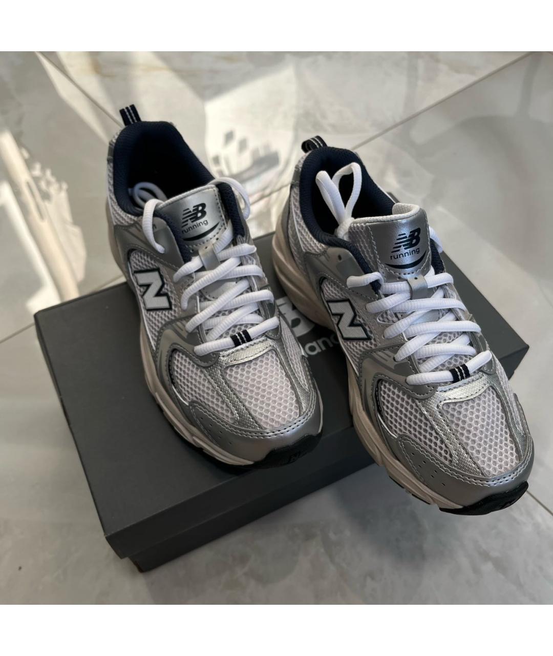 NEW BALANCE Серебряные кроссовки, фото 5