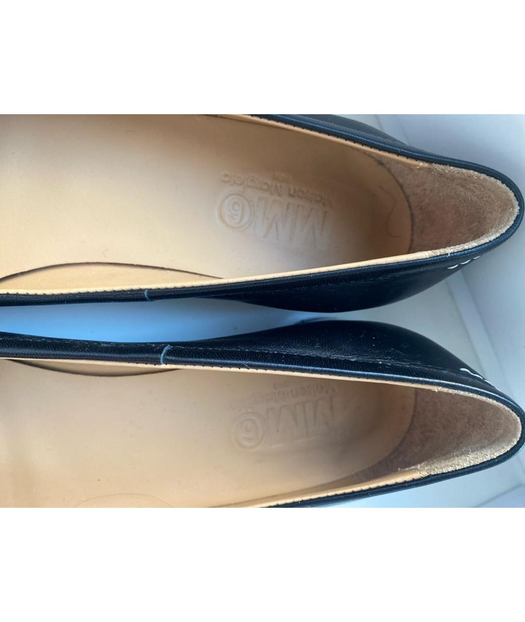 MM6 MAISON MARGIELA Черные кожаные туфли, фото 5