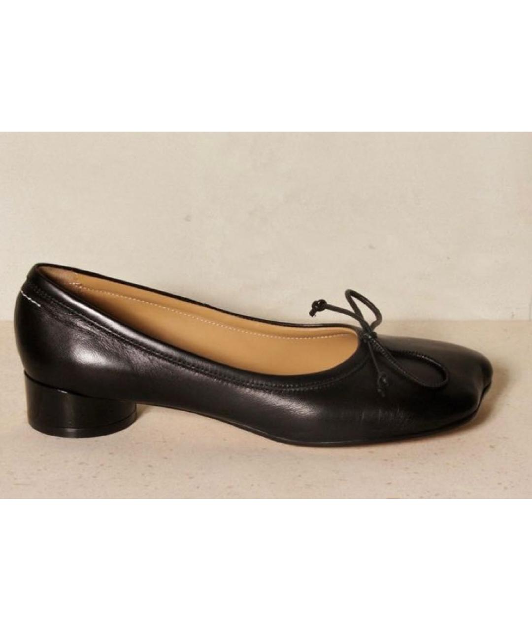 MM6 MAISON MARGIELA Черные кожаные туфли, фото 8