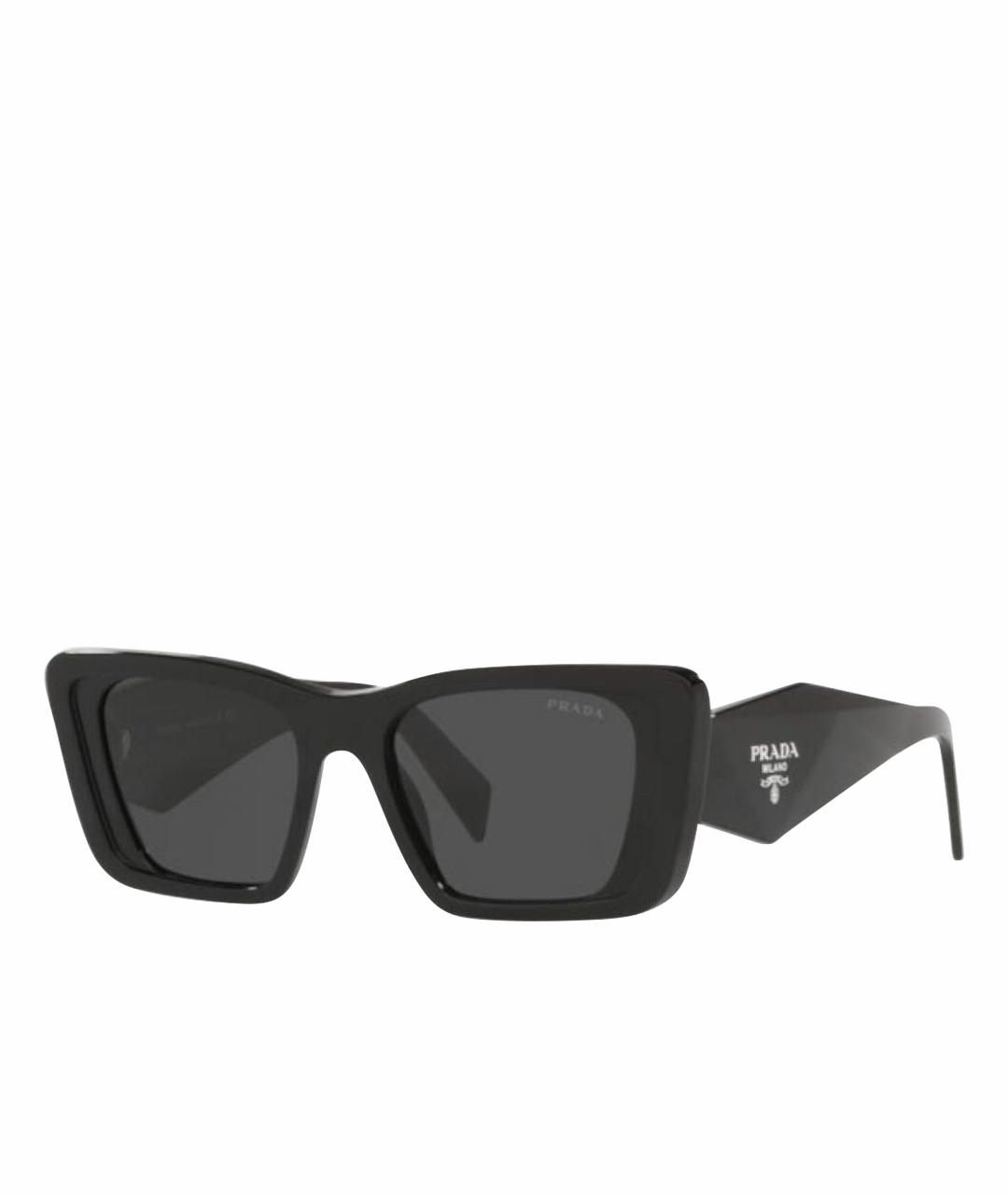PRADA Черные пластиковые солнцезащитные очки, фото 1