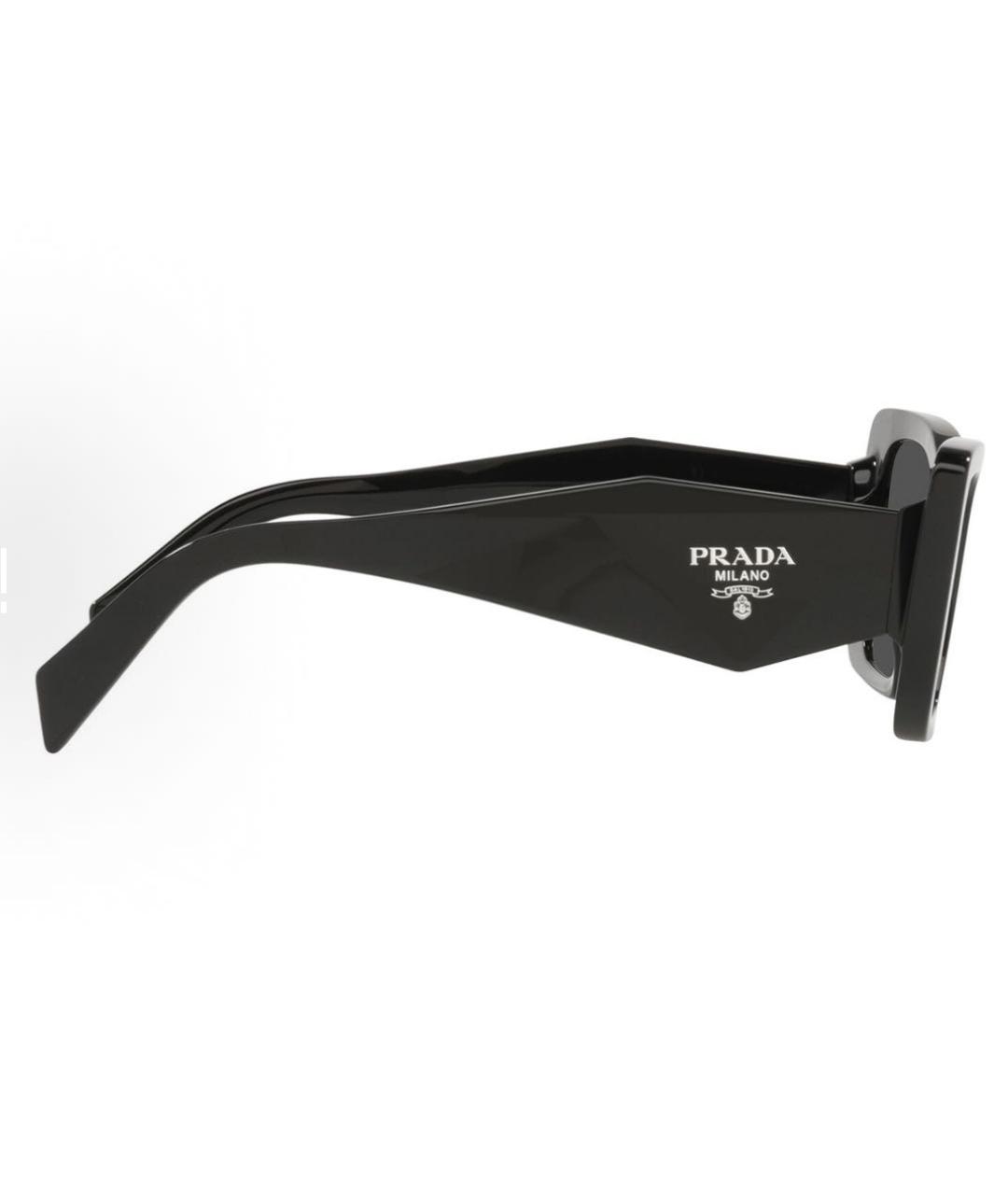 PRADA Черные пластиковые солнцезащитные очки, фото 3