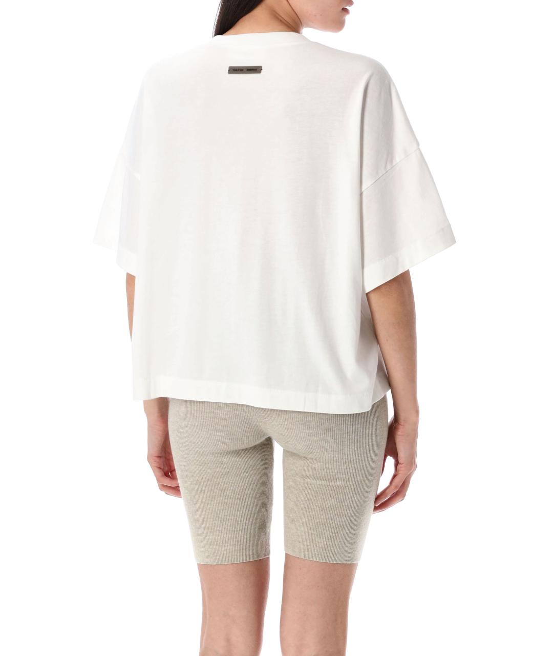 FEAR OF GOD ESSENTIALS Белая хлопковая футболка, фото 2