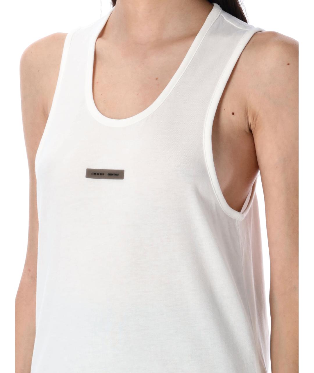 FEAR OF GOD ESSENTIALS Белая хлопковая майка, фото 3