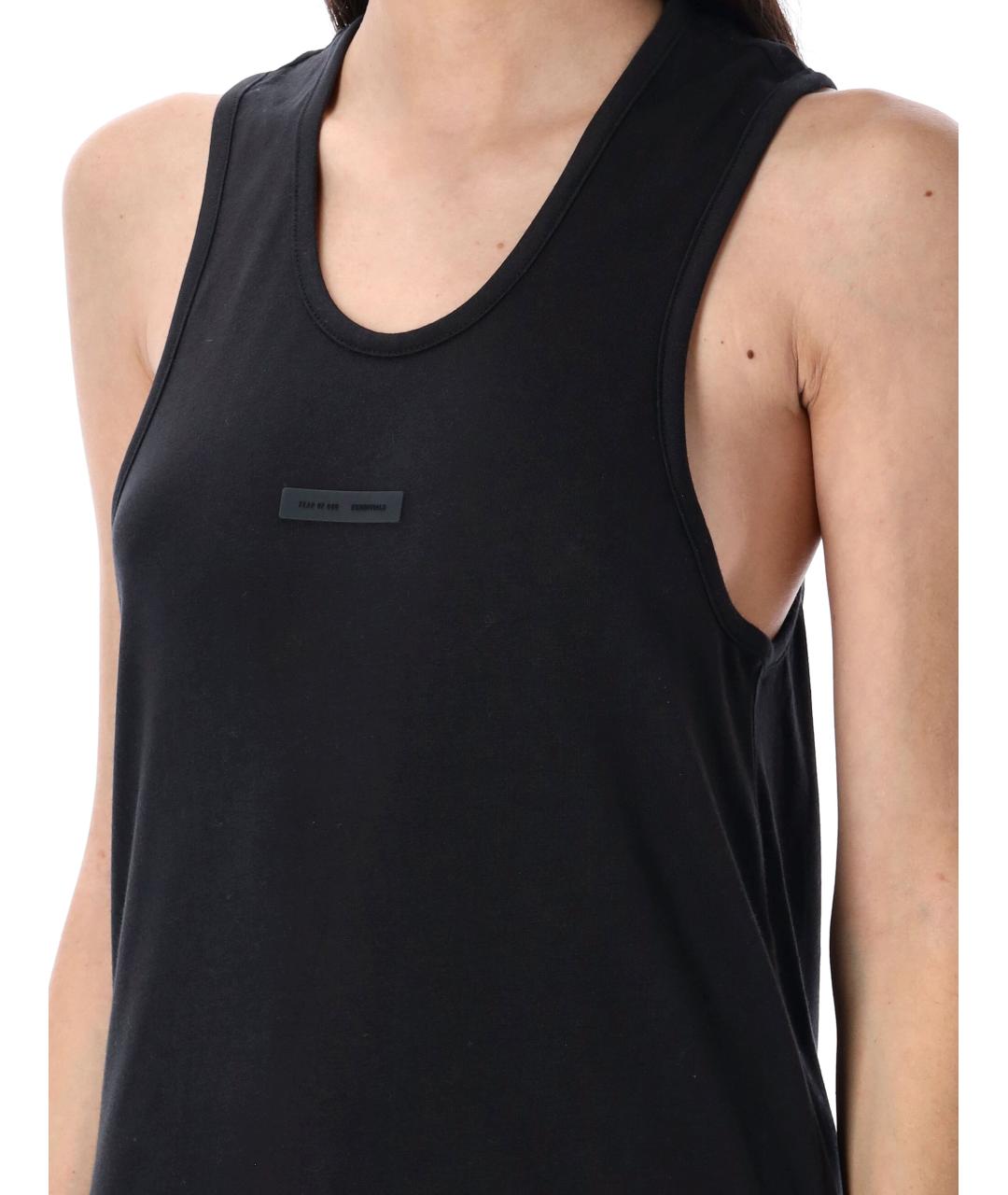 FEAR OF GOD ESSENTIALS Черная хлопковая майка, фото 3