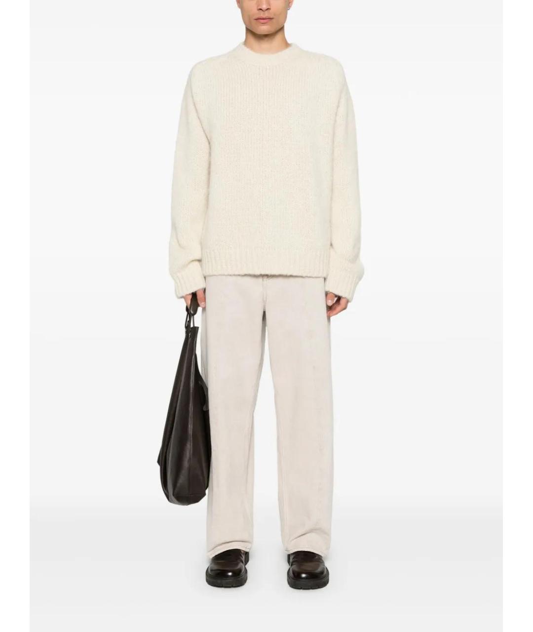JIL SANDER Белый шерстяной джемпер / свитер, фото 2