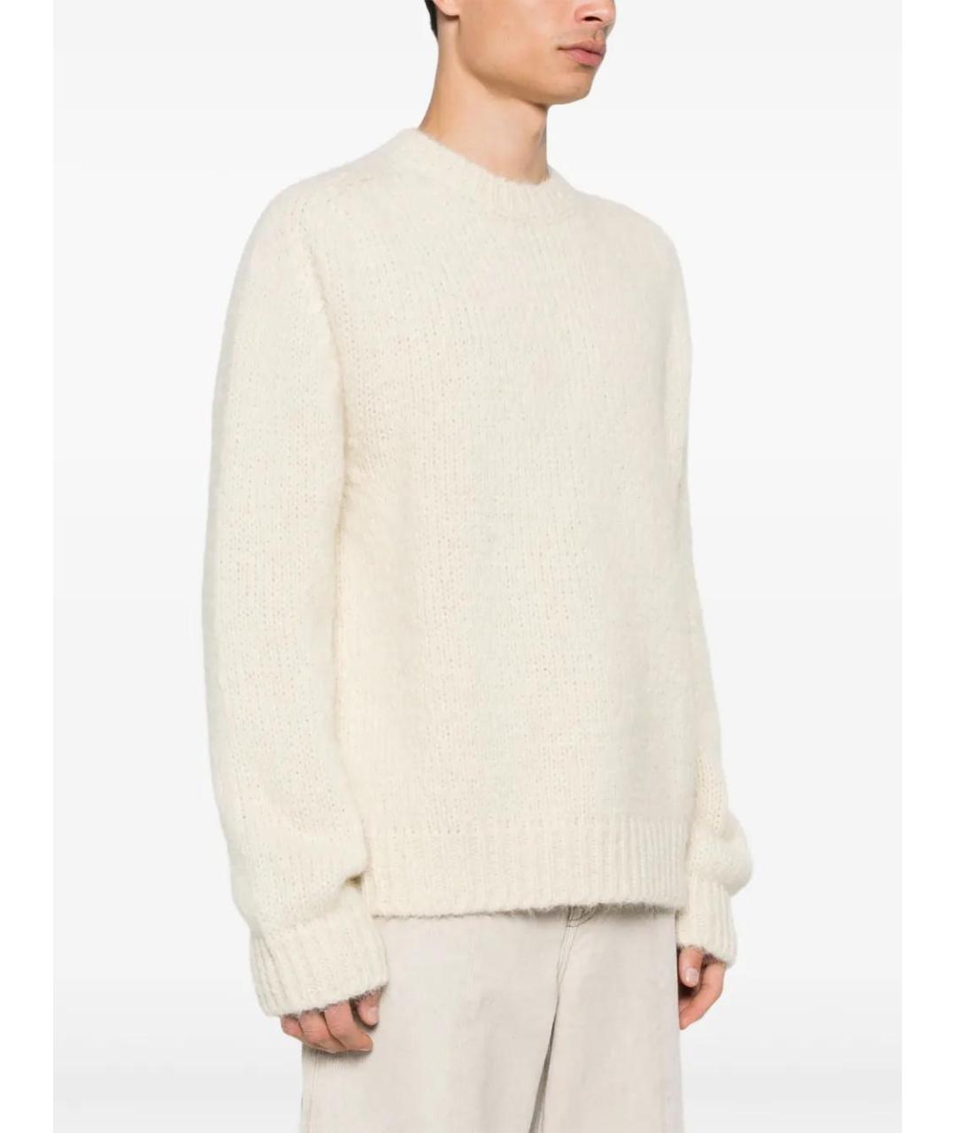 JIL SANDER Белый шерстяной джемпер / свитер, фото 3