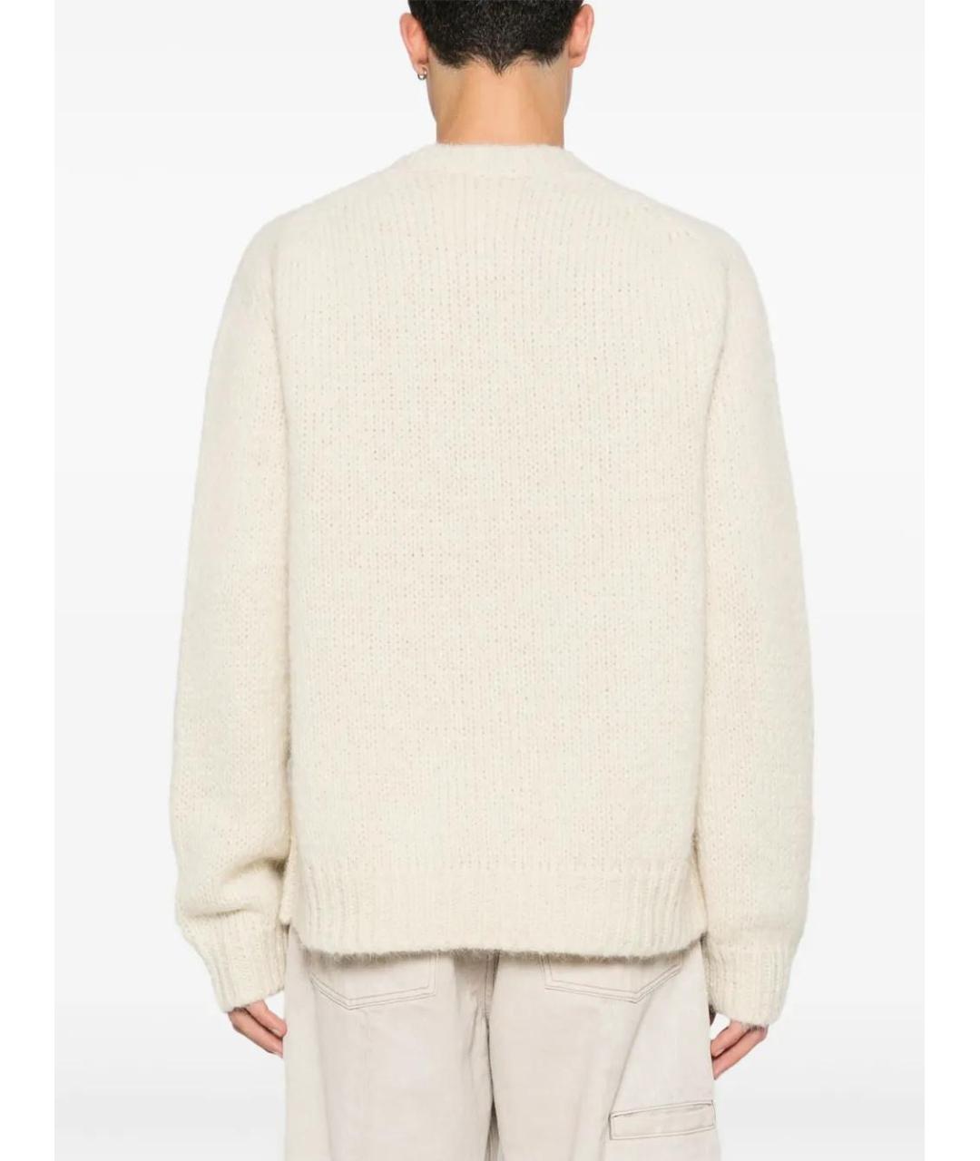 JIL SANDER Белый шерстяной джемпер / свитер, фото 4