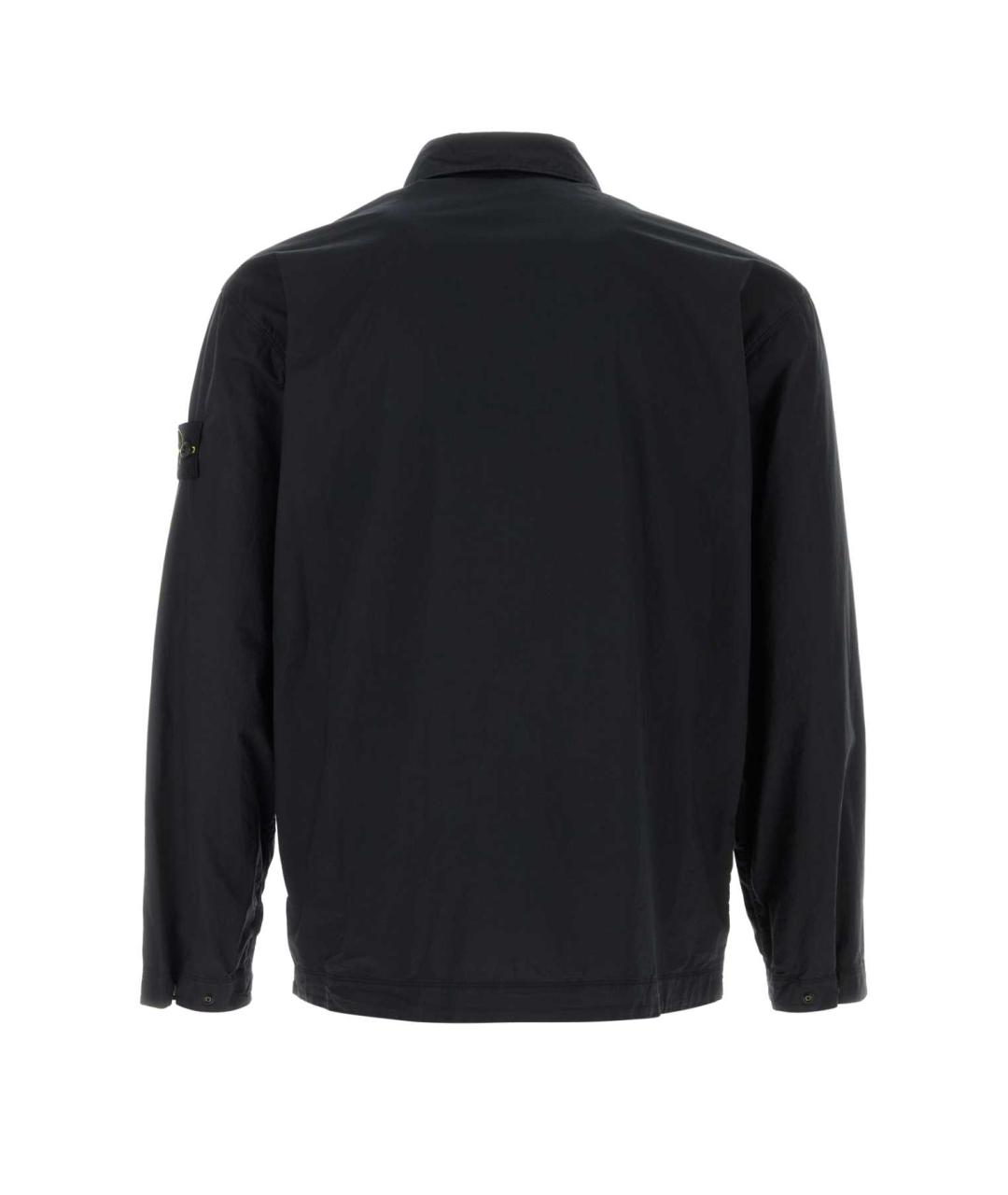 STONE ISLAND Темно-синяя хлопковая кэжуал рубашка, фото 2