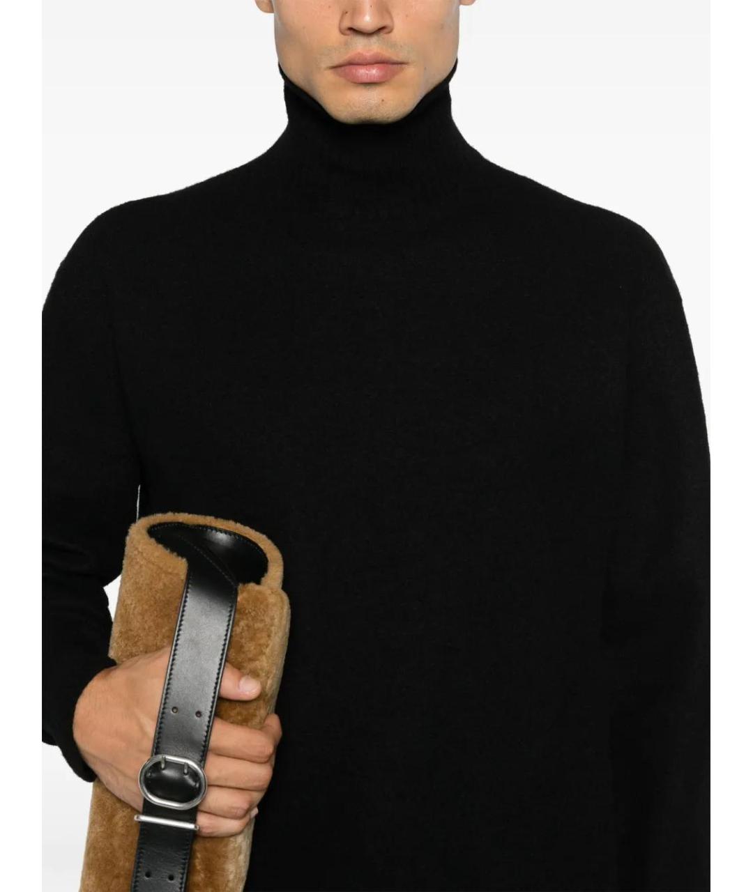 JIL SANDER Черный шерстяной джемпер / свитер, фото 5