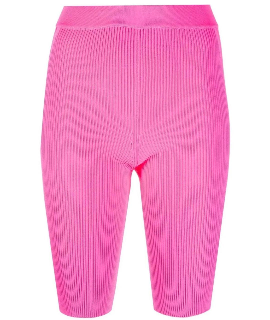 JACQUEMUS Фуксия хлопковые леггинсы и велосипедки, фото 1