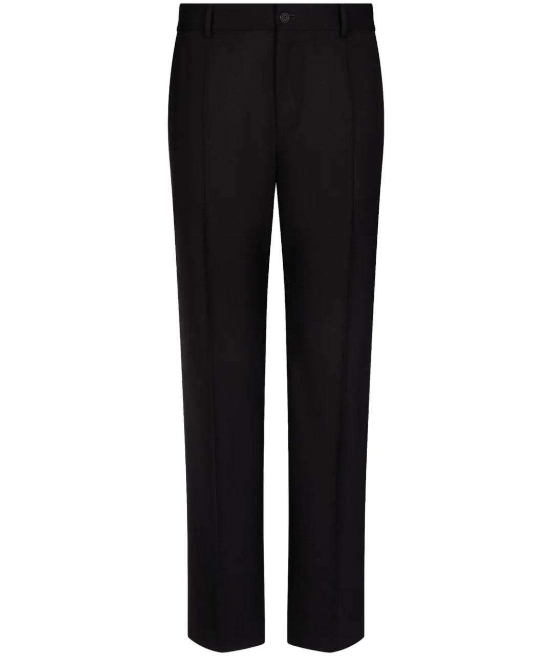 DOLCE&GABBANA Черные шерстяные классические брюки, фото 1