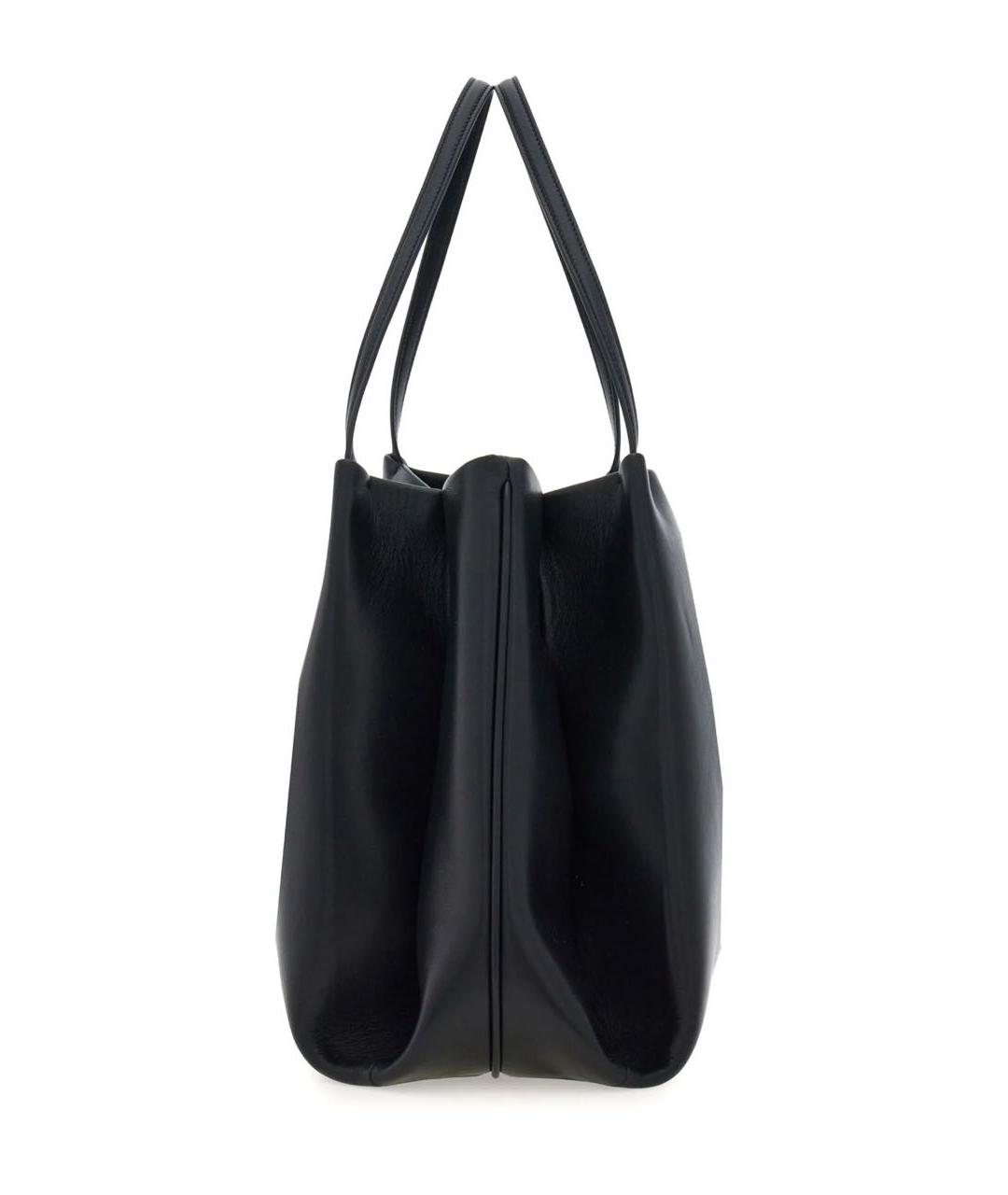 FERRAGAMO Черная кожаная сумка тоут, фото 2