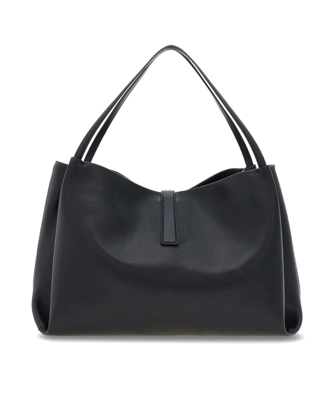 FERRAGAMO Черная кожаная сумка тоут, фото 3