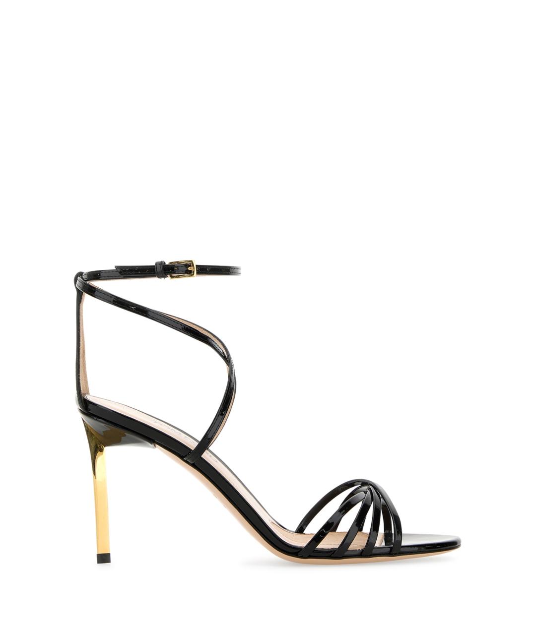 TOM FORD Черные кожаные сандалии, фото 1
