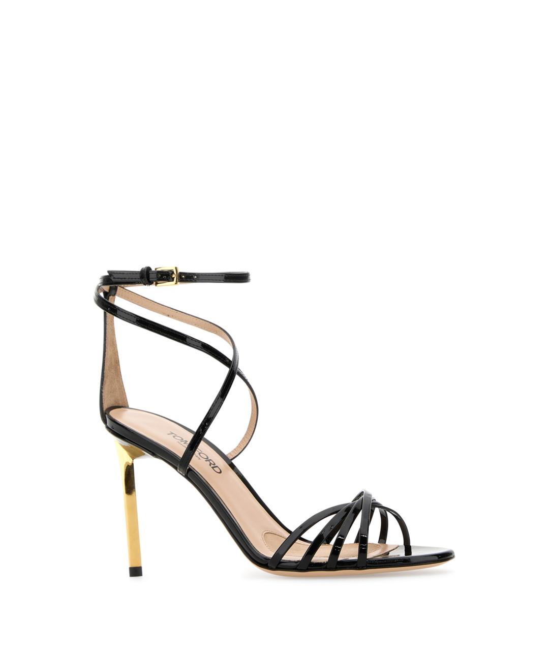 TOM FORD Черные кожаные сандалии, фото 2