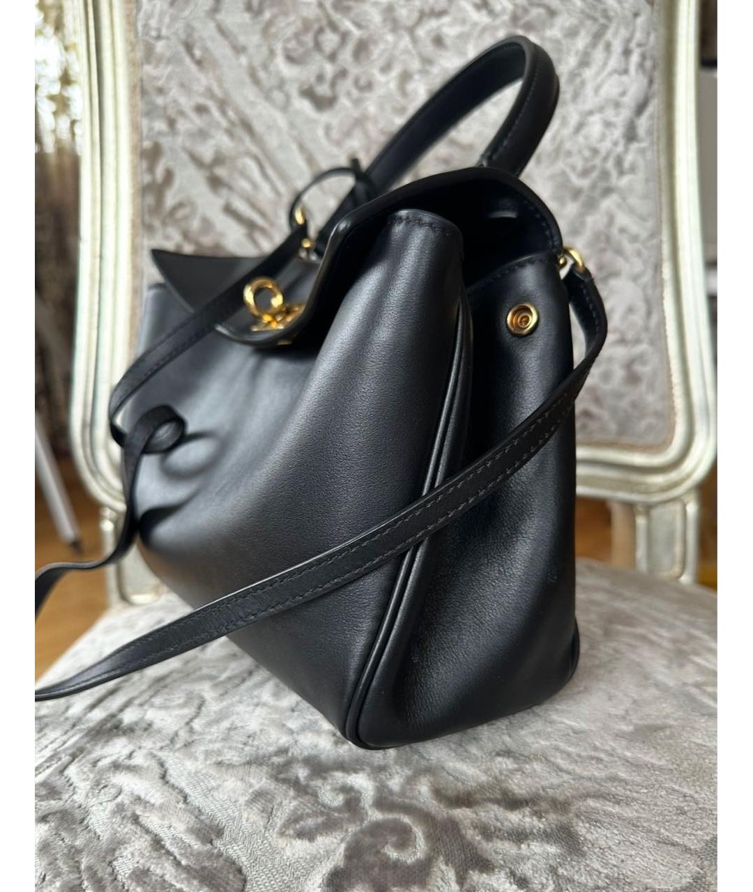BALENCIAGA Черная кожаная сумка тоут, фото 3
