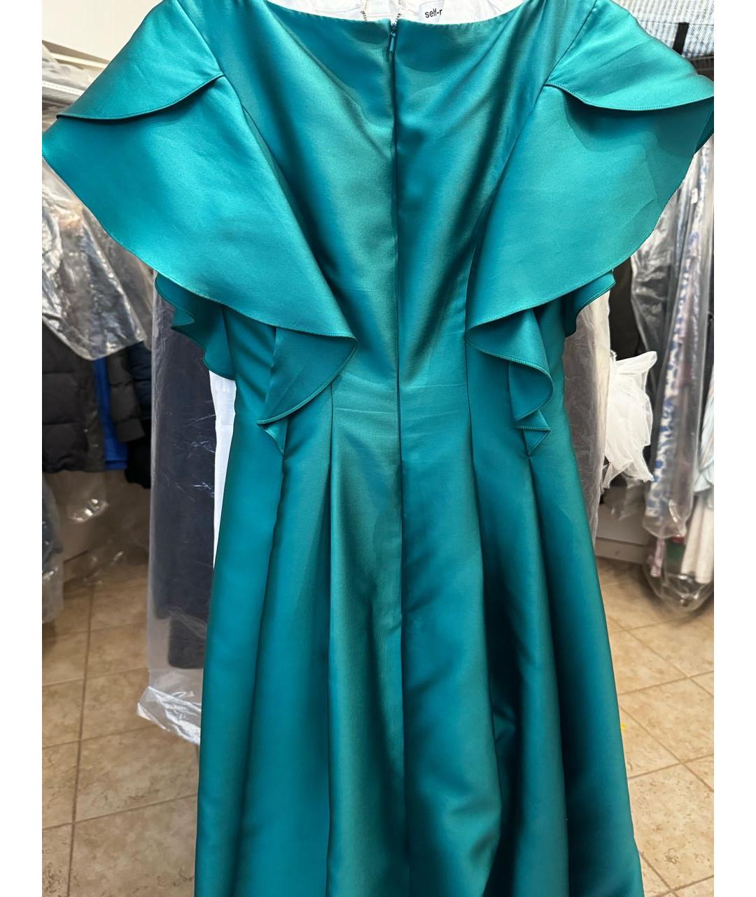 ALBERTA FERRETTI Зеленые шелковое вечернее платье, фото 3