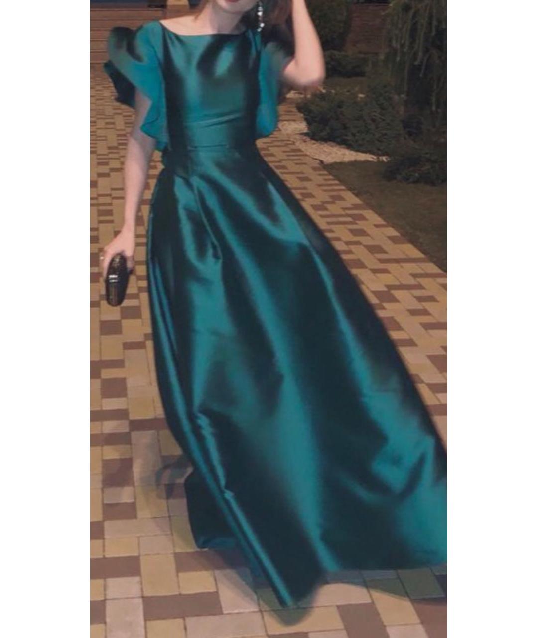 ALBERTA FERRETTI Зеленые шелковое вечернее платье, фото 2