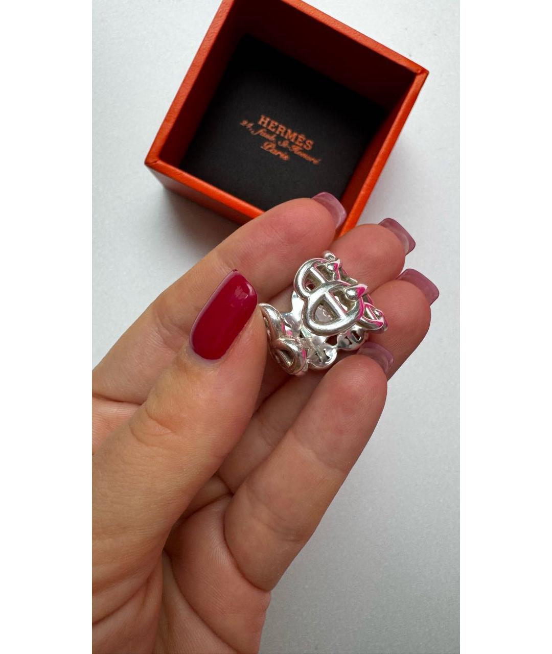 HERMES Серебряное серебряное кольцо, фото 4