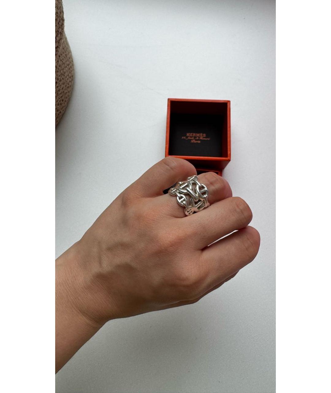 HERMES Серебряное серебряное кольцо, фото 6