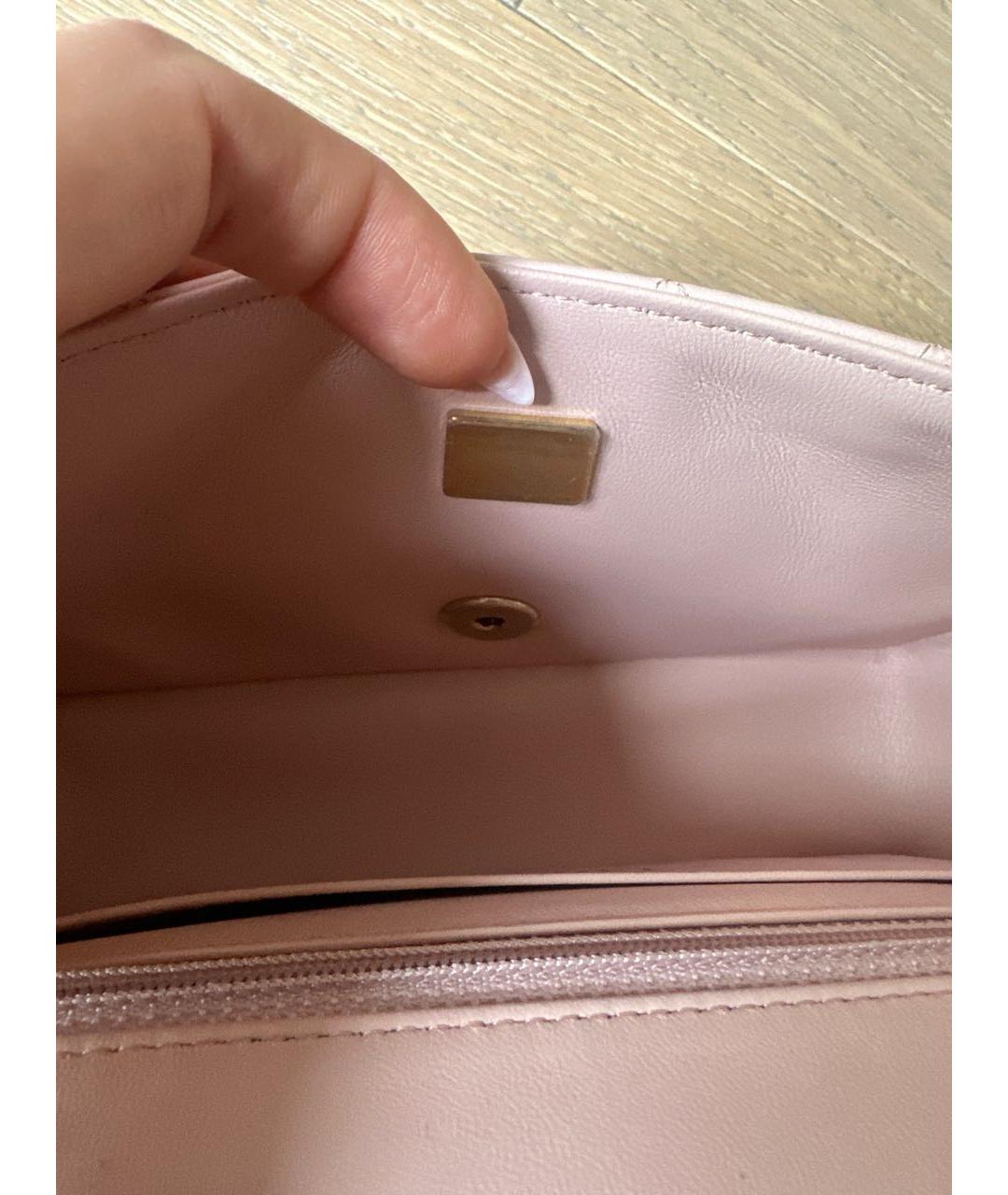 CHANEL Розовая кожаная сумка через плечо, фото 5