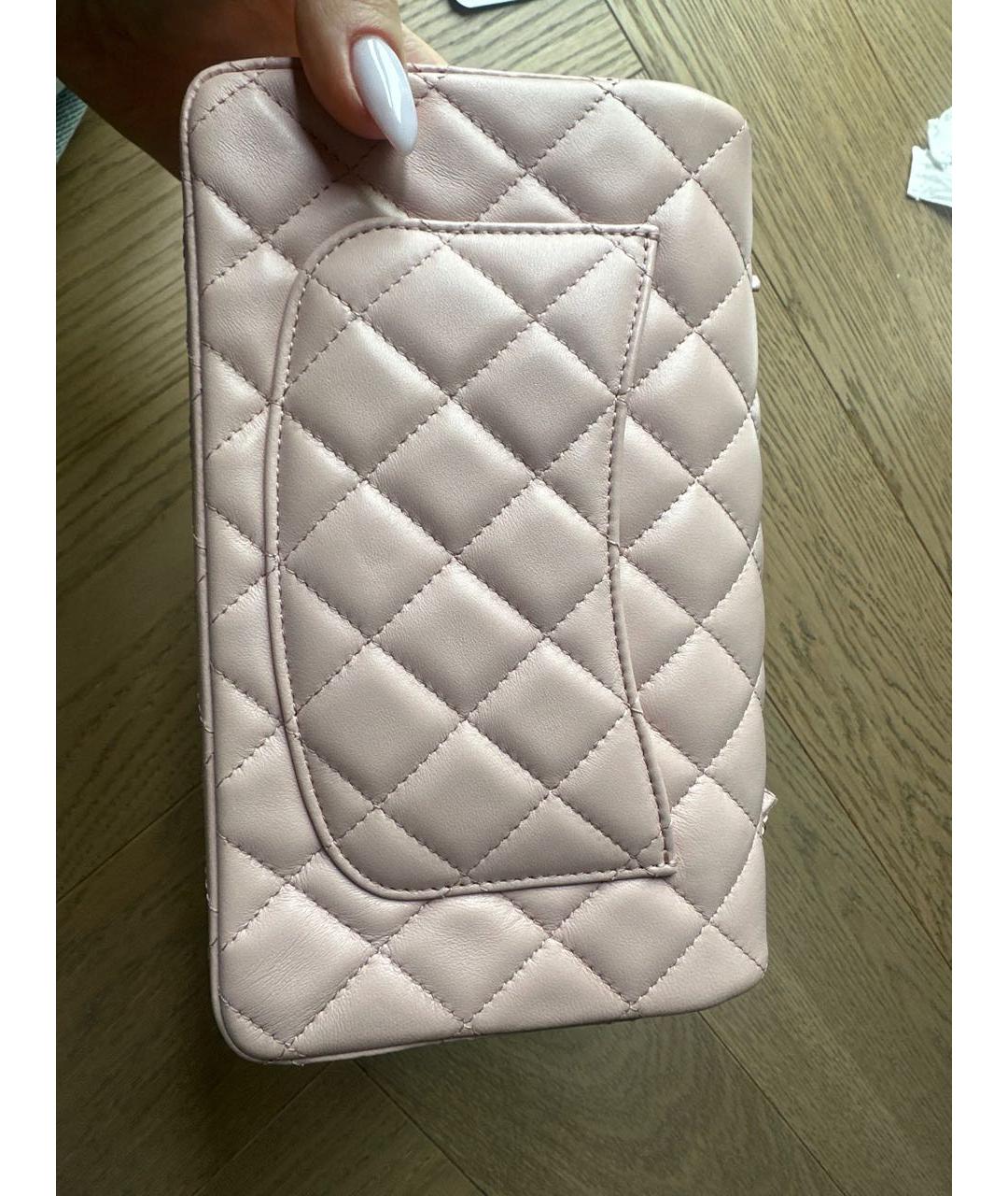 CHANEL Розовая кожаная сумка через плечо, фото 3