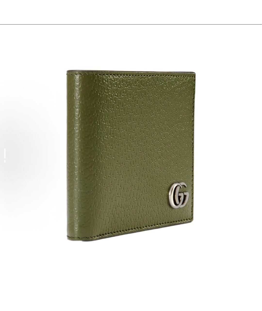 GUCCI Зеленый кожаный кошелек, фото 2