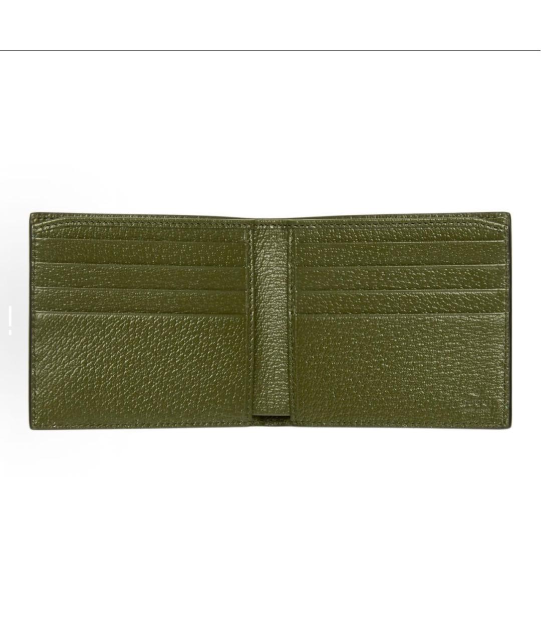 GUCCI Зеленый кожаный кошелек, фото 5