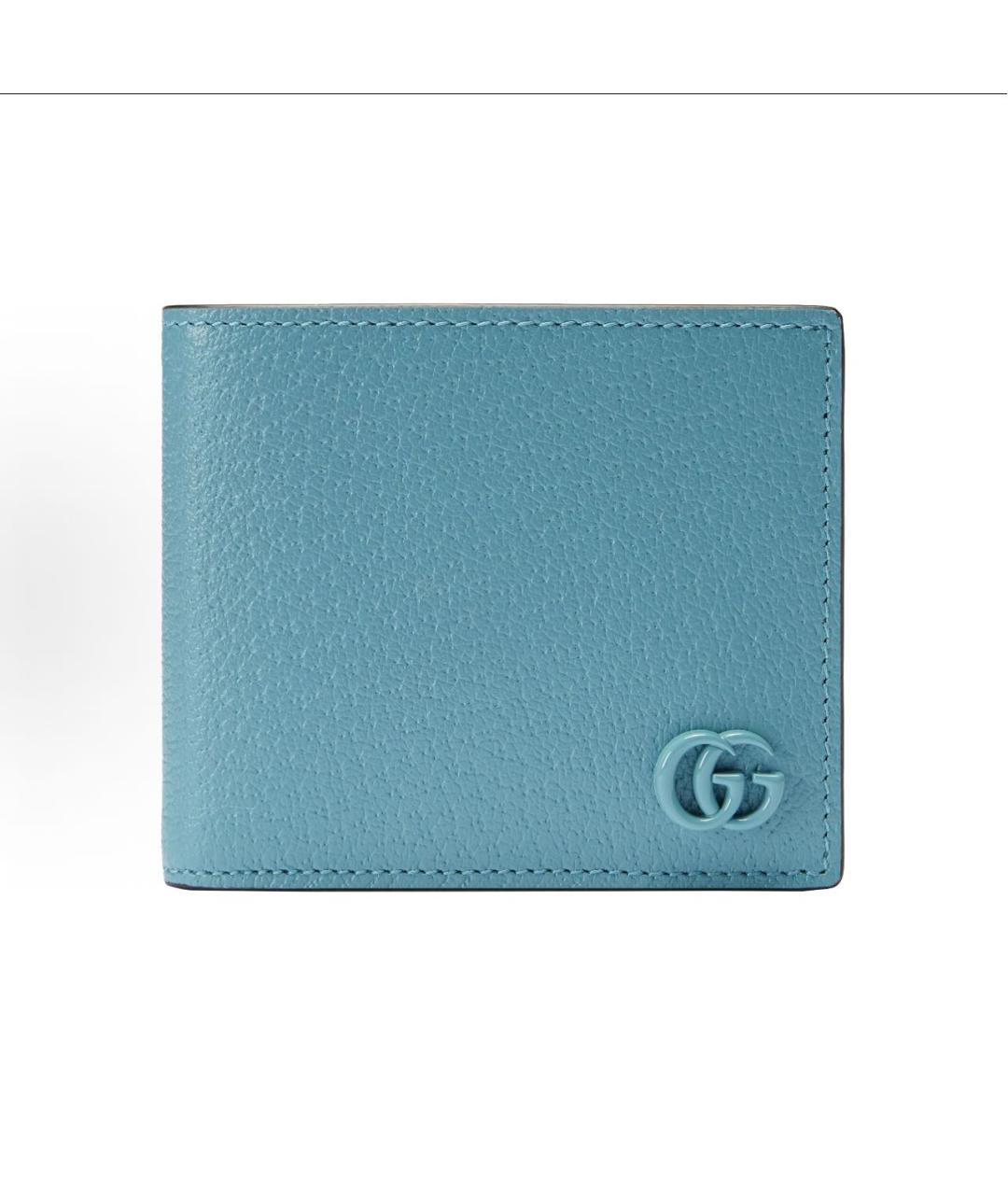 GUCCI Голубой кожаный кошелек, фото 7