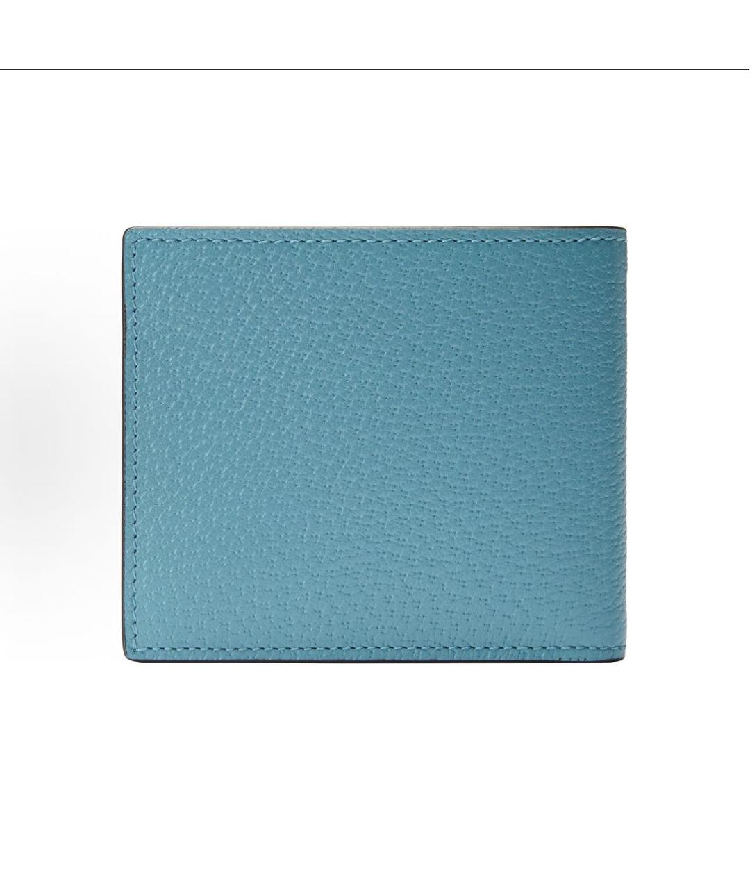 GUCCI Голубой кожаный кошелек, фото 3