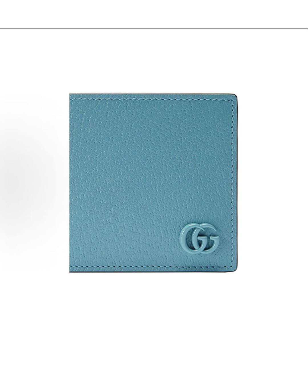 GUCCI Голубой кожаный кошелек, фото 6