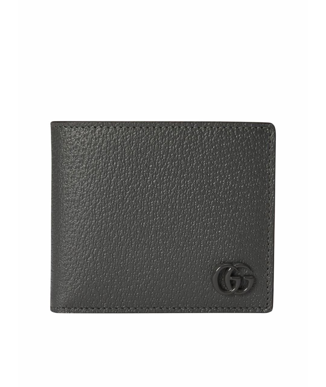 GUCCI Антрацитовый кожаный кошелек, фото 1