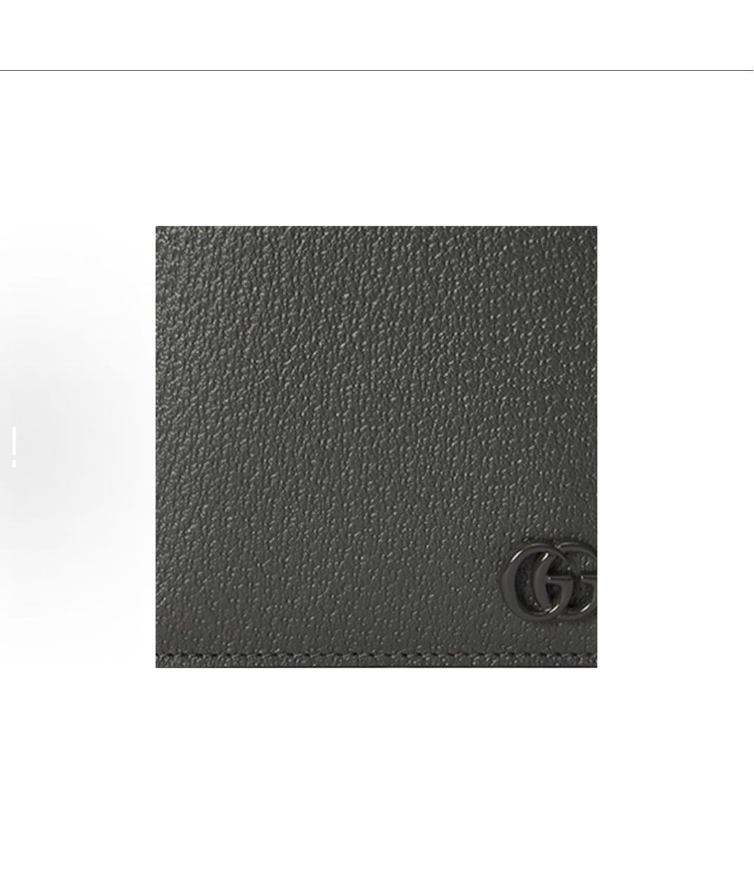 GUCCI Антрацитовый кожаный кошелек, фото 6