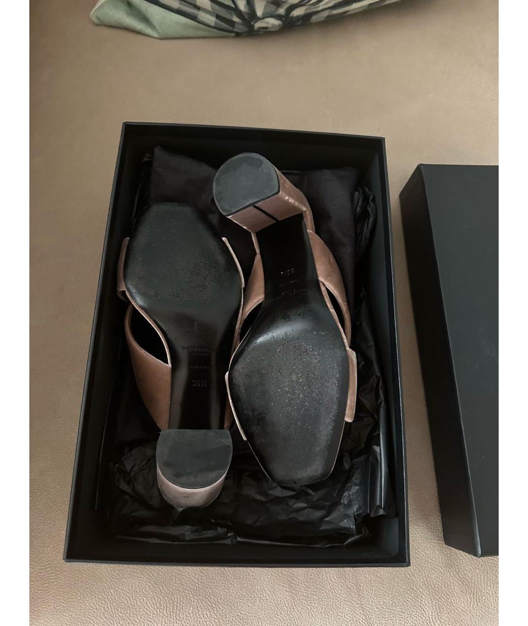 SAINT LAURENT Розовые мюли, фото 4