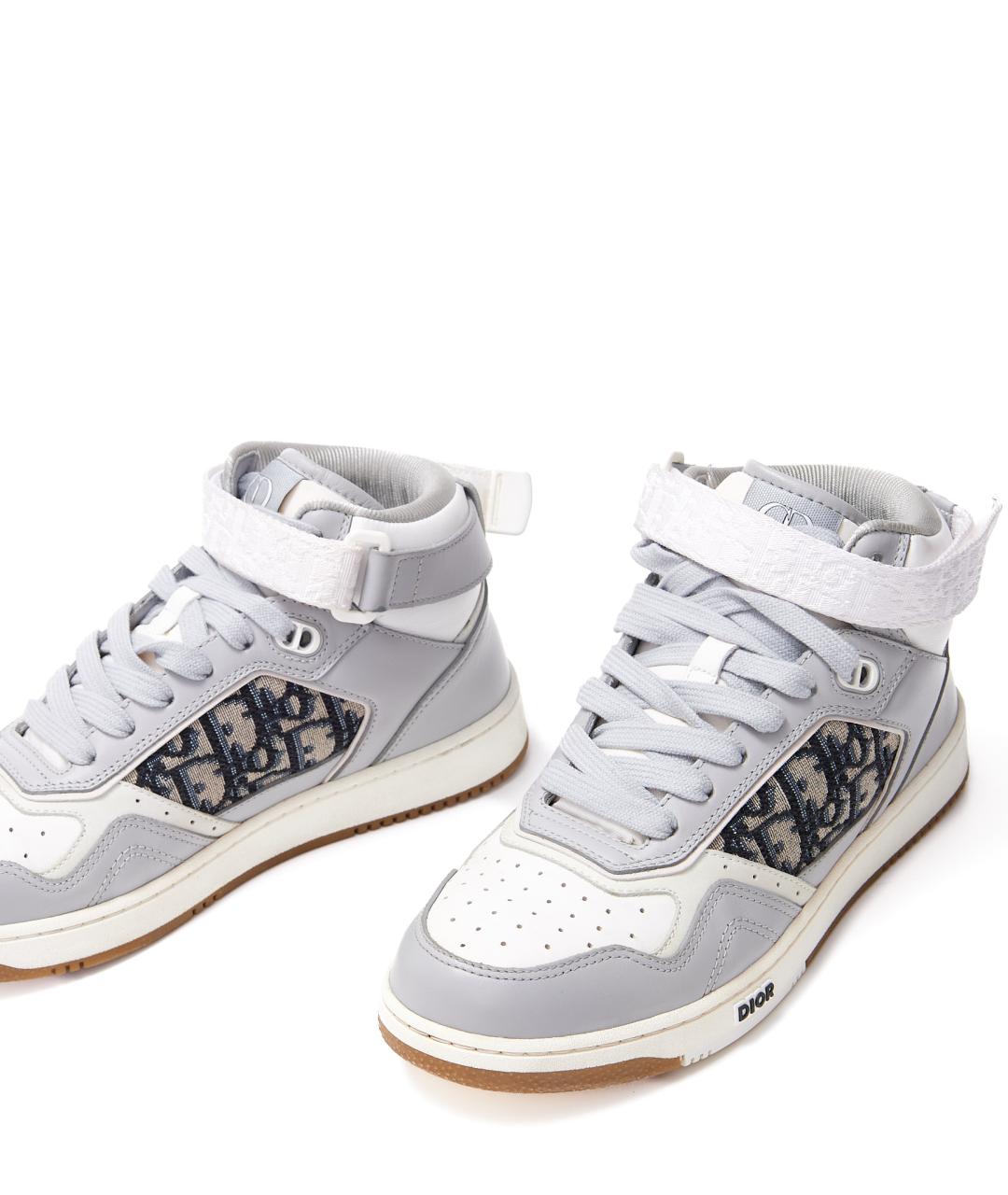 CHRISTIAN DIOR Серые кожаные кеды, фото 5