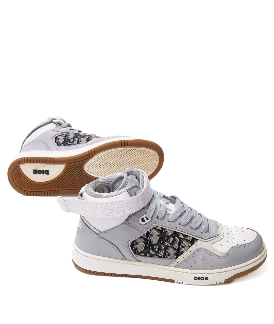 CHRISTIAN DIOR Серые кожаные кеды, фото 7