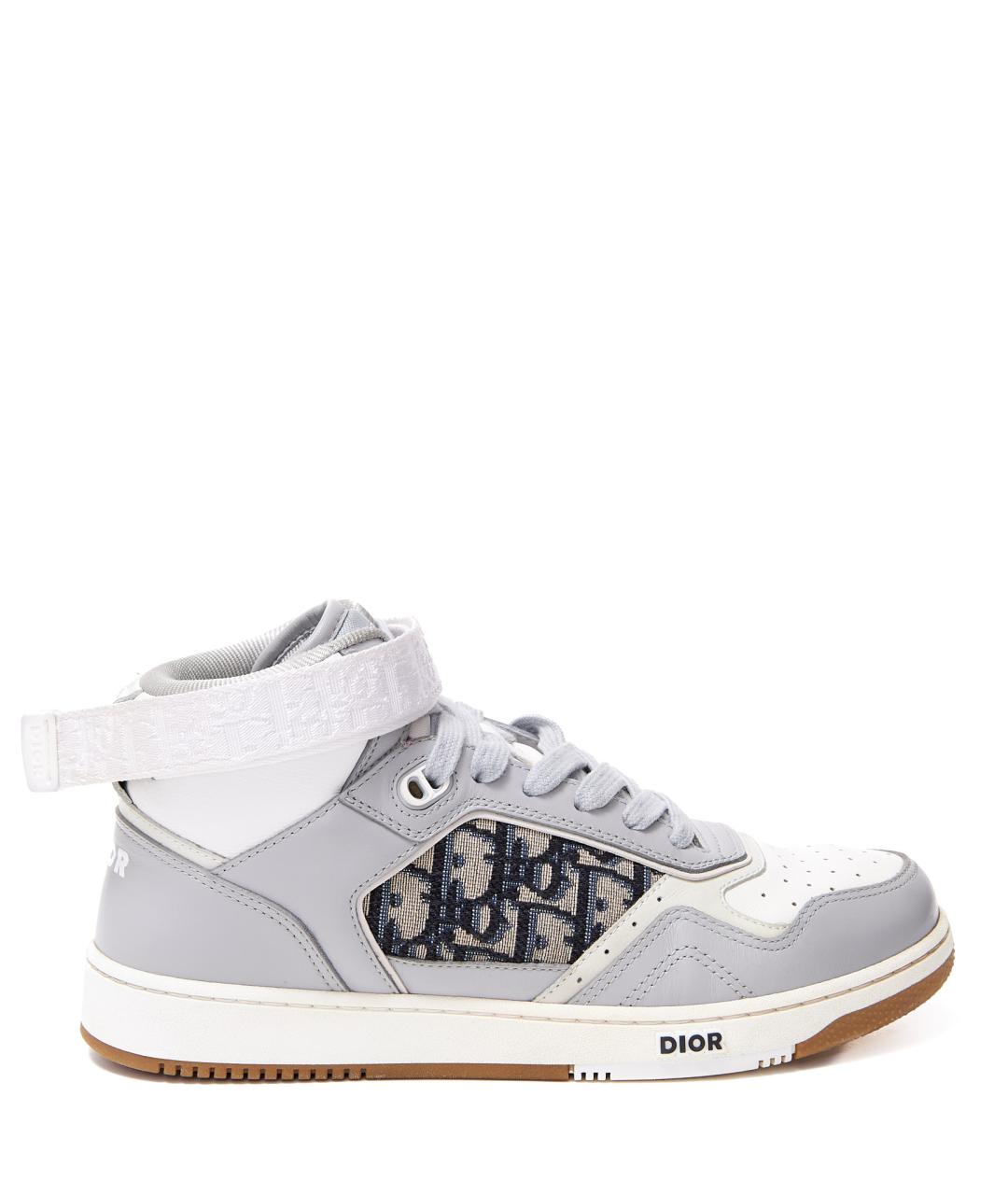 CHRISTIAN DIOR Серые кожаные кеды, фото 1