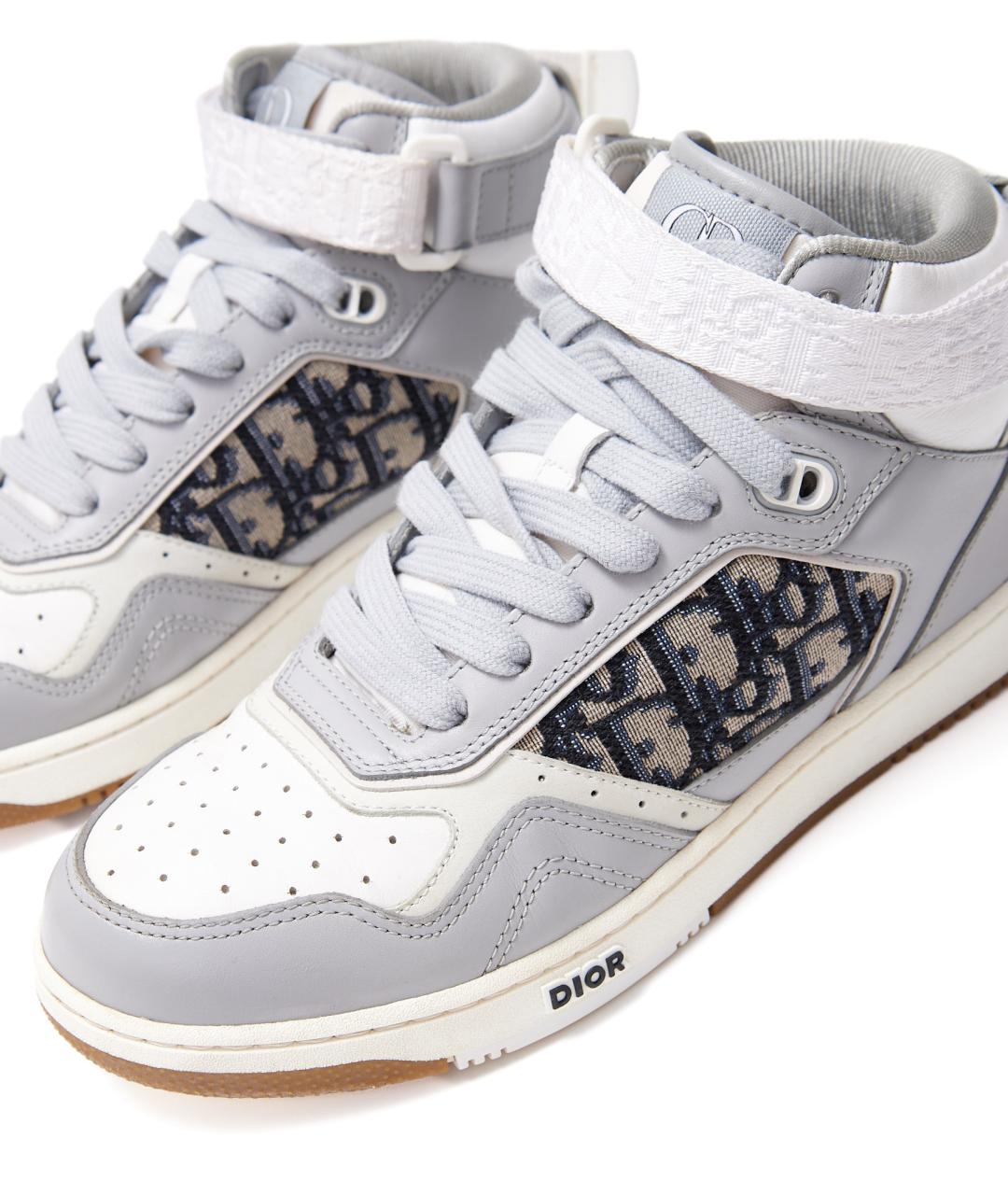 CHRISTIAN DIOR Серые кожаные кеды, фото 6