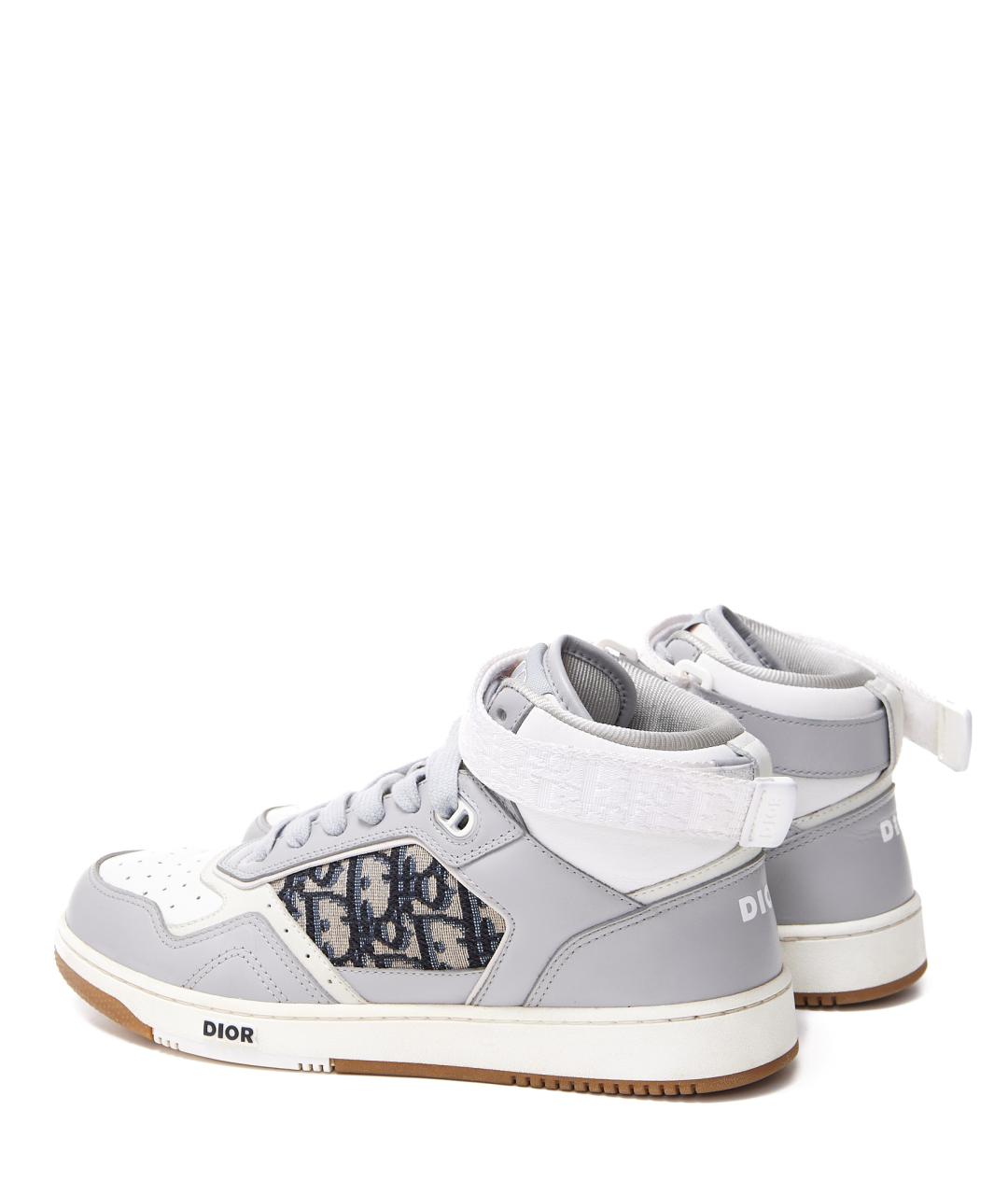 CHRISTIAN DIOR Серые кожаные кеды, фото 3