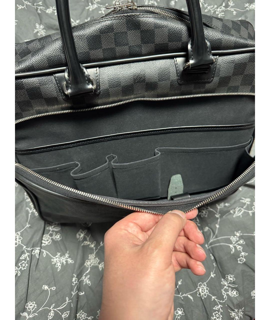 LOUIS VUITTON Серый портфель, фото 3