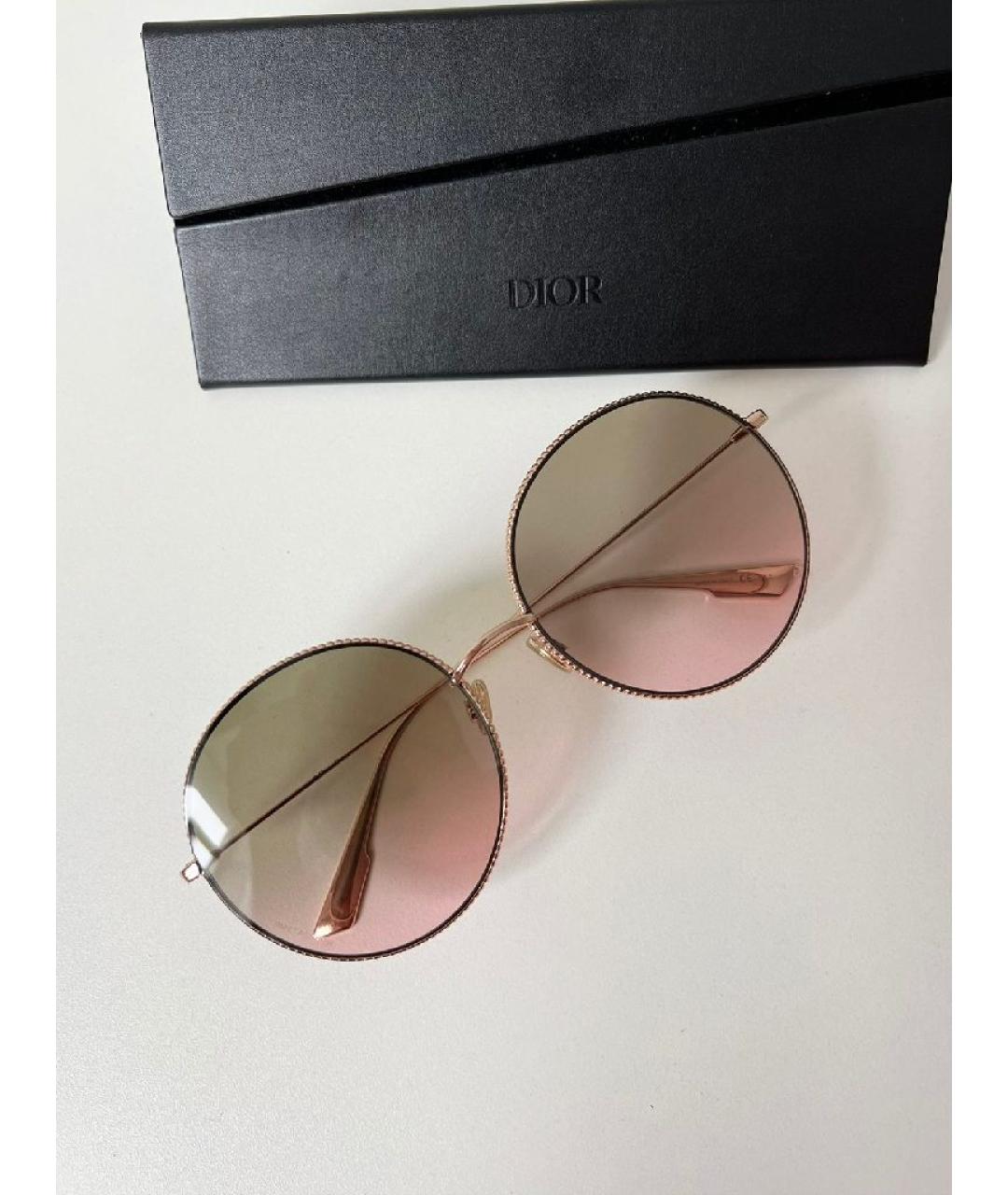 CHRISTIAN DIOR Оранжевое металлические солнцезащитные очки, фото 9