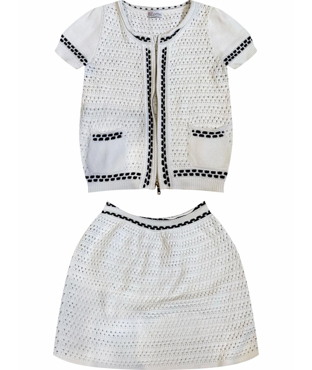 RED VALENTINO Белый полиэстеровый костюм с юбками, фото 1