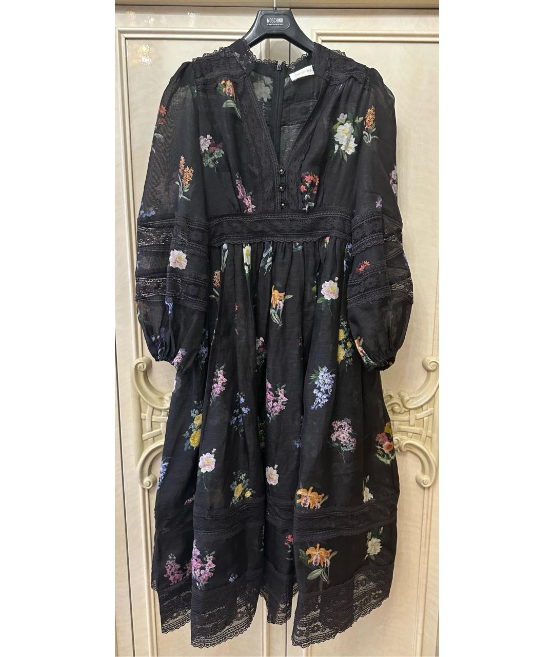 ZIMMERMANN Черное льняное платье, фото 4